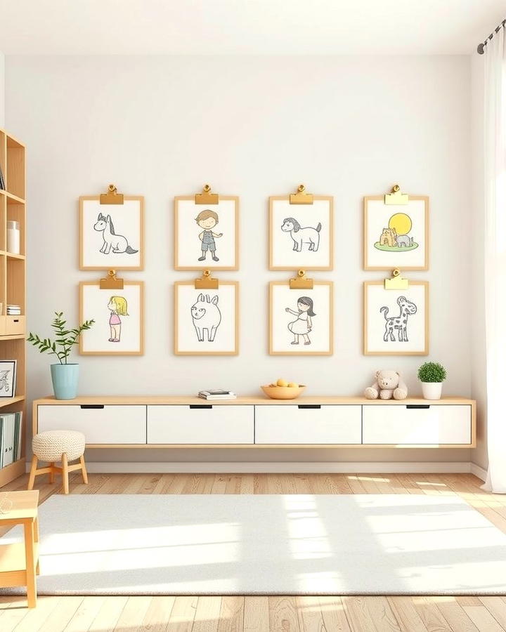 Art Display at Childs Height - 25 montessori nursery ideas