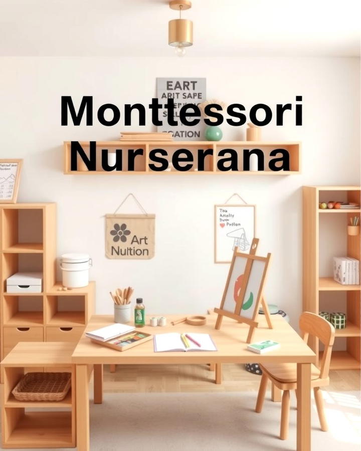 Art Station for Creativity and Expression - 25 montessori nursery ideas