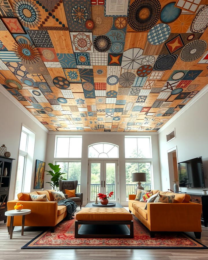 Artistic Flair with Plywood Mosaic Ceilings - 25 Plywood Ceiling Ideas