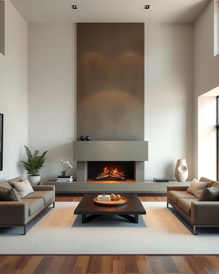 Artistic Statement with Sculptural Designs - 25 Off-center Fireplace Ideas