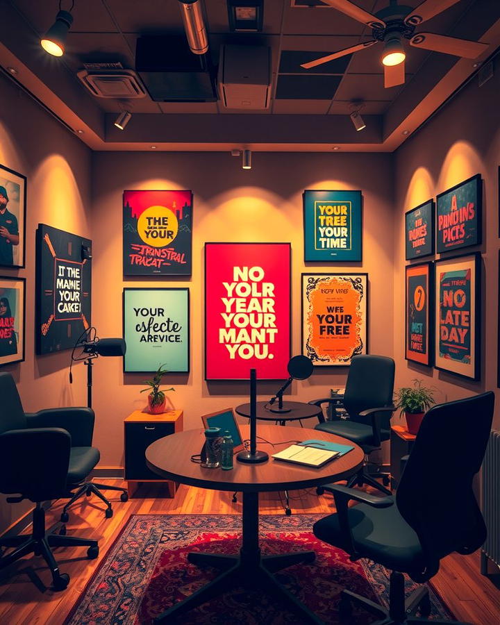 Artwork or Posters for Inspiration - 25 Podcast Room Ideas