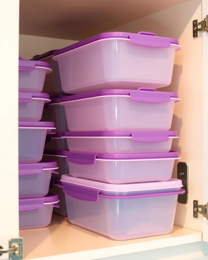 Assign Lids to Their Matching Containers - 25 Tupperware Organization Ideas