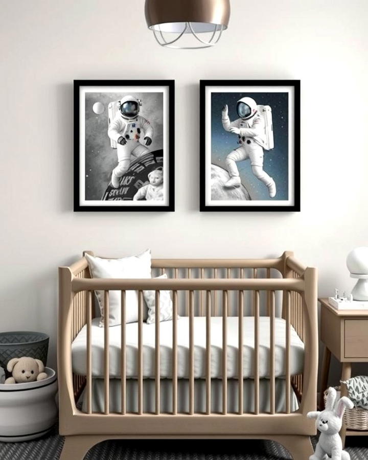 Astronaut Wall Art - 25 Space-themed Nursery Ideas