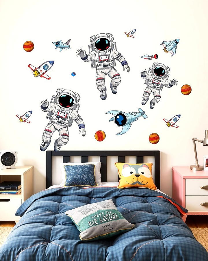 Astronaut Wall Decals - 25 Space-themed Room Ideas