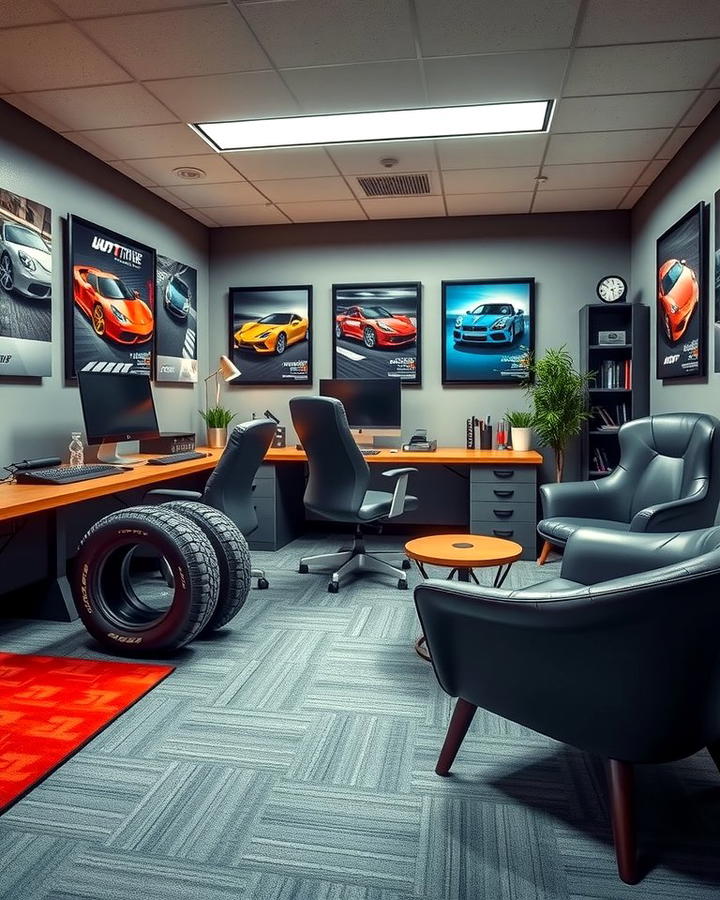 Automotive Enthusiasts Office - 30 Home Office Ideas for Him