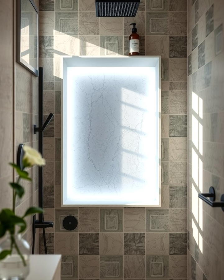 Backlit Shower Niche for Subtle Illumination - 25 Shower Niche Ideas