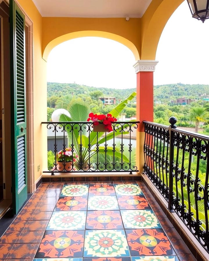 Balconies with Tile Flooring - 30 Mediterranean House Exterior Ideas