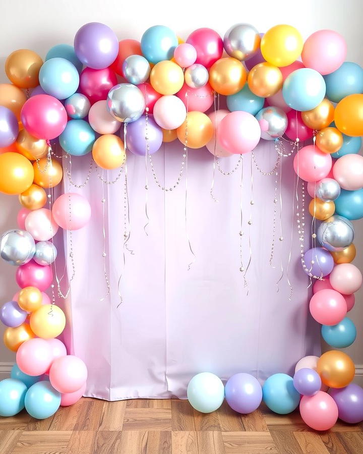 Balloon Garland Backdrop - 30 Wedding Backdrop Ideas