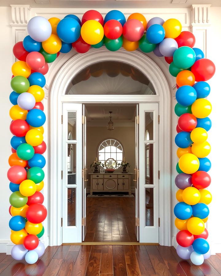 Balloon Garlands for a Dynamic Backdrop - 25 Party Decoration Ideas