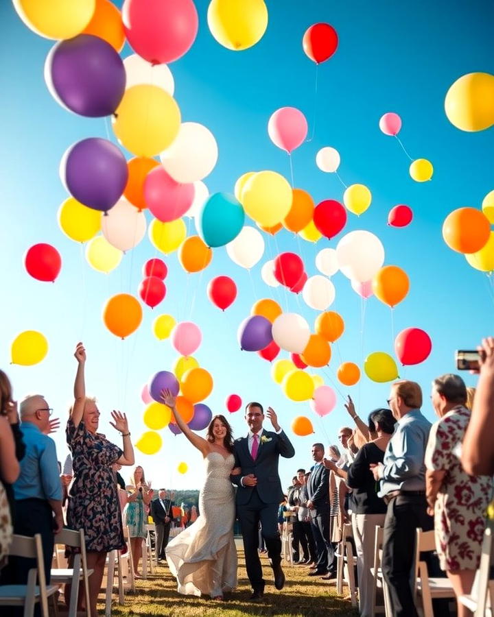 Balloon Release - 25 Wedding Entrance Ideas