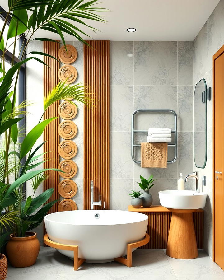 Bamboo Accents for a Natural Touch 2 - 25 Tropical Bathroom Ideas