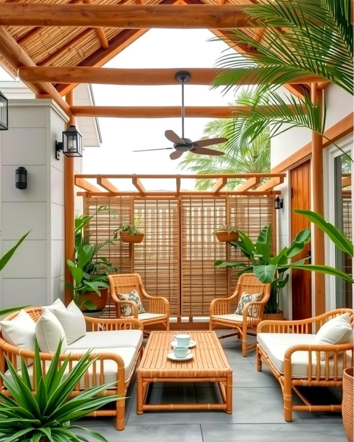 Bamboo Accents for a Rustic Touch - 25 Tropical Patio Ideas