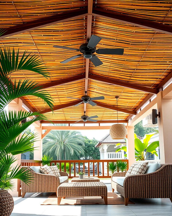 Bamboo Ceiling Panels - 25 patio ceiling ideas