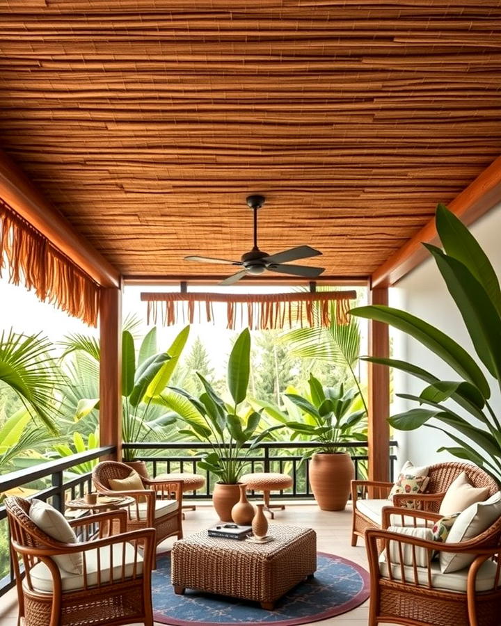 Bamboo Ceilings for Tropical Vibes - 25 patio ceiling ideas