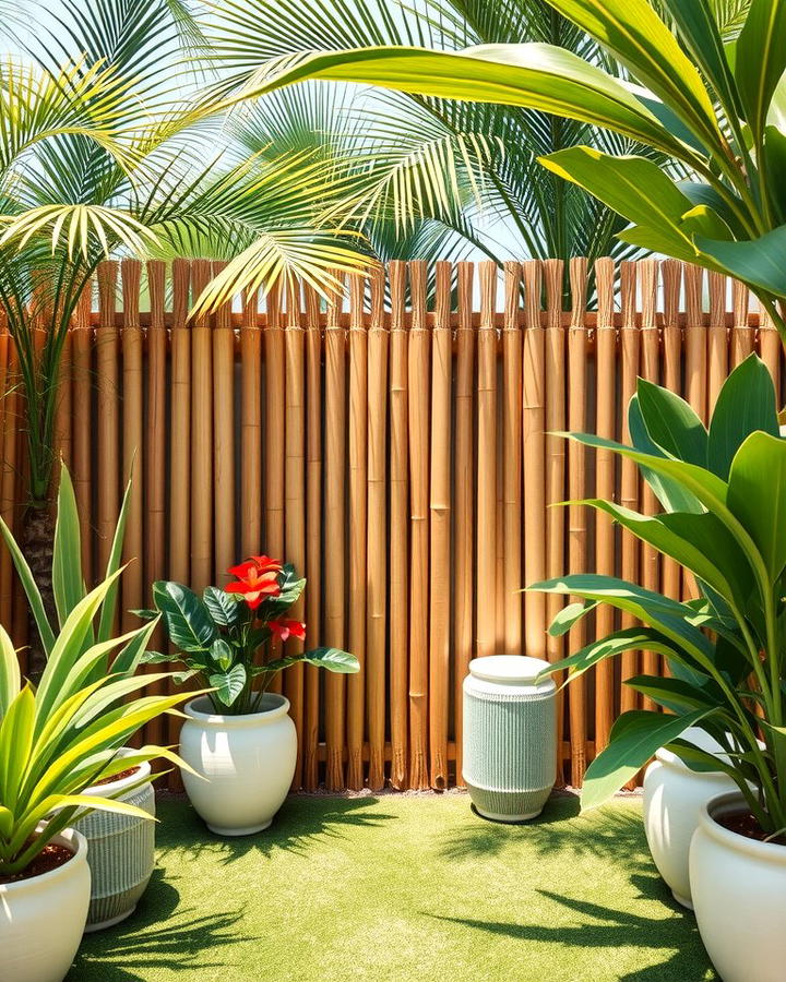 Bamboo Fence Panels - 25 Small Garden Fence Ideas