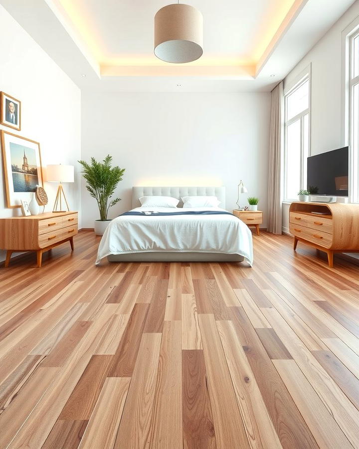 Bamboo Flooring for Eco Friendly Elegance - 30 Bedroom Flooring Ideas