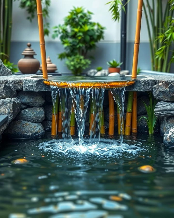 Bamboo Fountain Waterfall - 25 Small Pool Waterfall Ideas