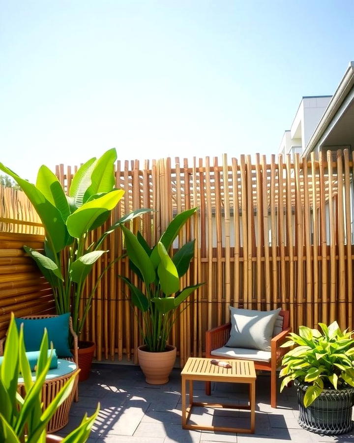 Bamboo Panel Fencing - 25 Temporary Fence Ideas