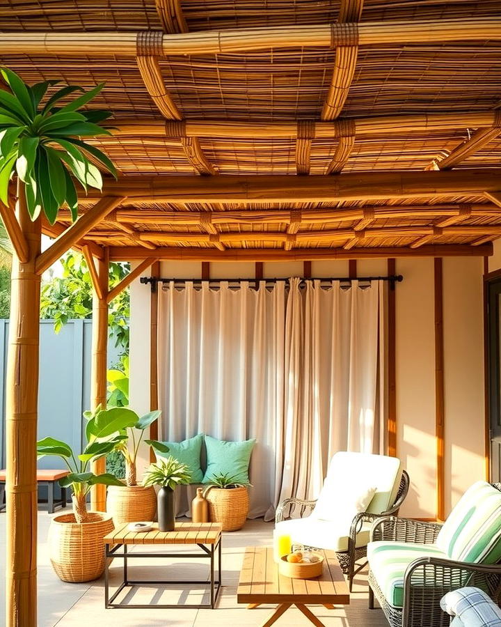 Bamboo Pergola for a Tropical Vibe 2 - 25 small patio pergola ideas