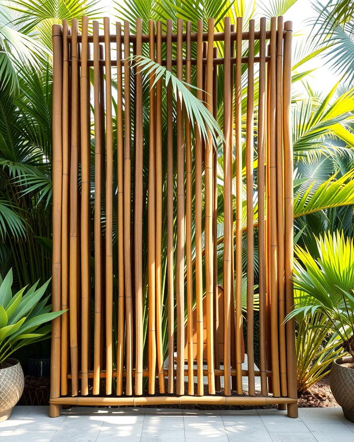 Bamboo Privacy Screens - 25 Tropical Garden Ideas