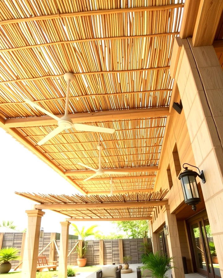 Bamboo Roof Covering - 25 Pergola Shade Ideas