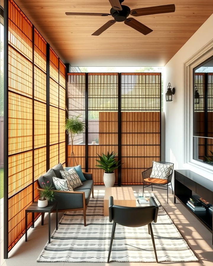 Bamboo Screens for a Natural Barrier - 25 Privacy Patio Ideas