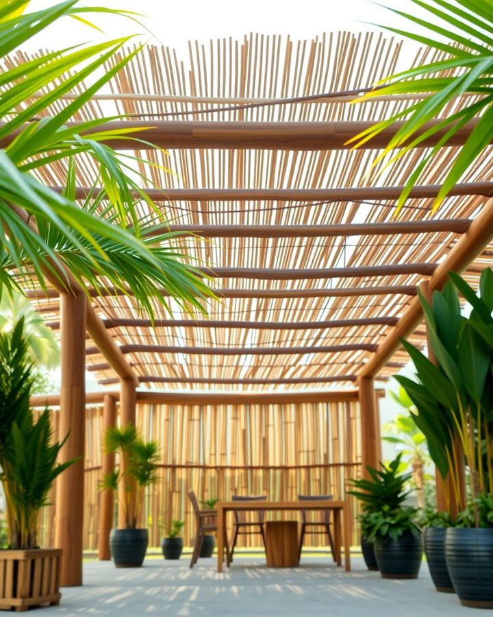 Bamboo Slat Roof - 25 Pergola Roof Ideas