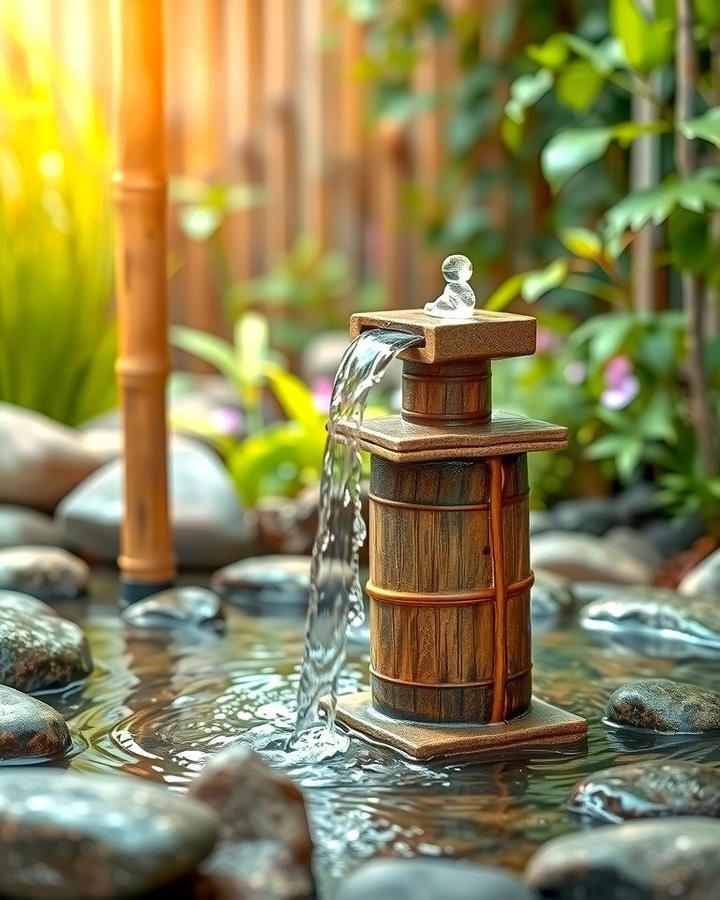 Bamboo Water Fountains - 30 Asian Landscaping Ideas