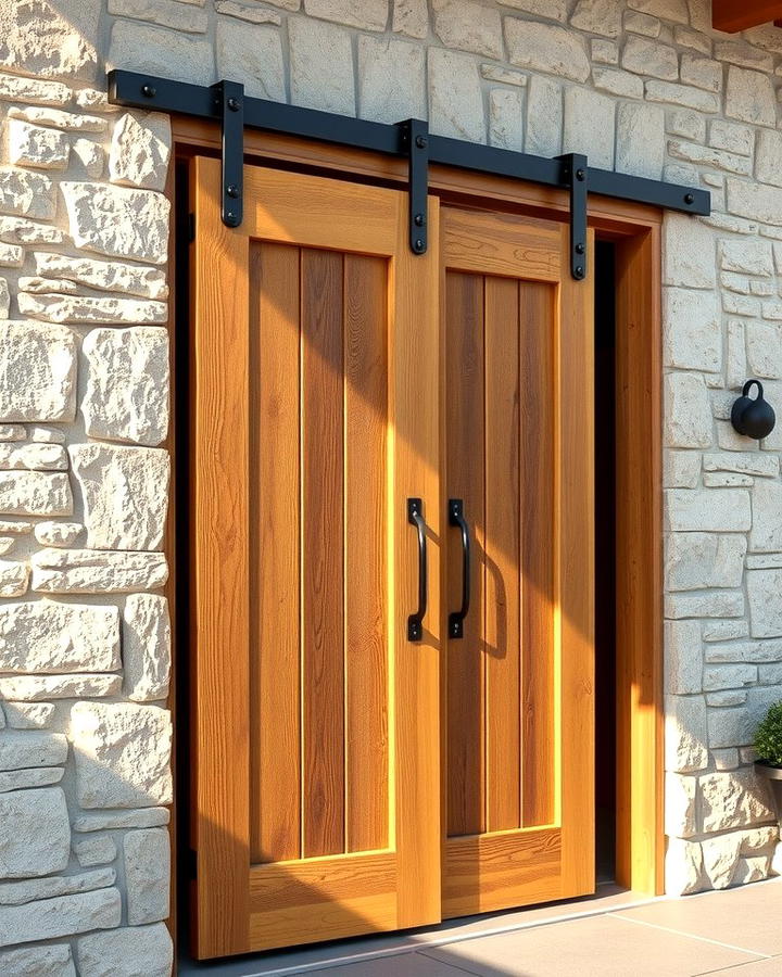 Barn Style Sliding Front Door - 25 Rustic Front Door Ideas