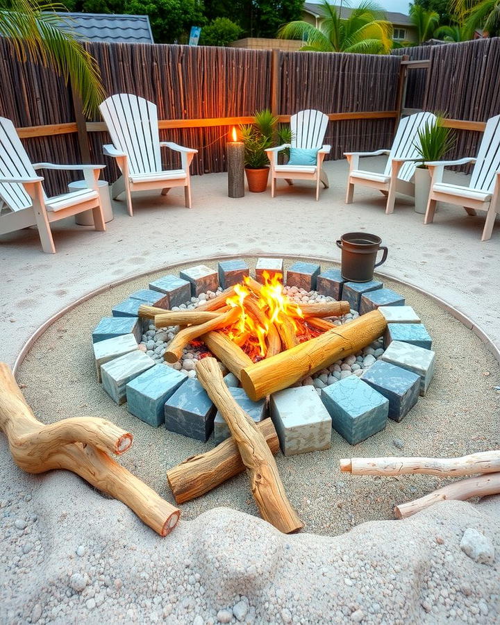 Beach Inspired Sunken Fire Pit - 25 Sunken Fire Pit Ideas