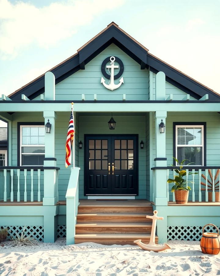 Beachside Bungalow - 25 Sage Green House With Black Trim Ideas