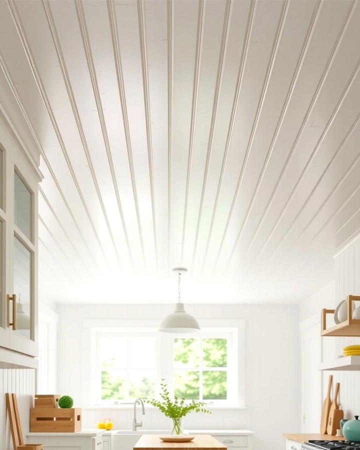 Beadboard Wooden Ceilings for Cottage Charm - 25 Wood Ceiling Ideas