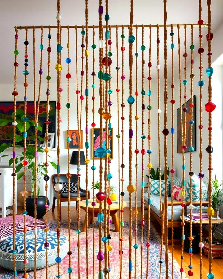 Beaded Curtains for a Bohemian Touch - 25 Room Divider Ideas