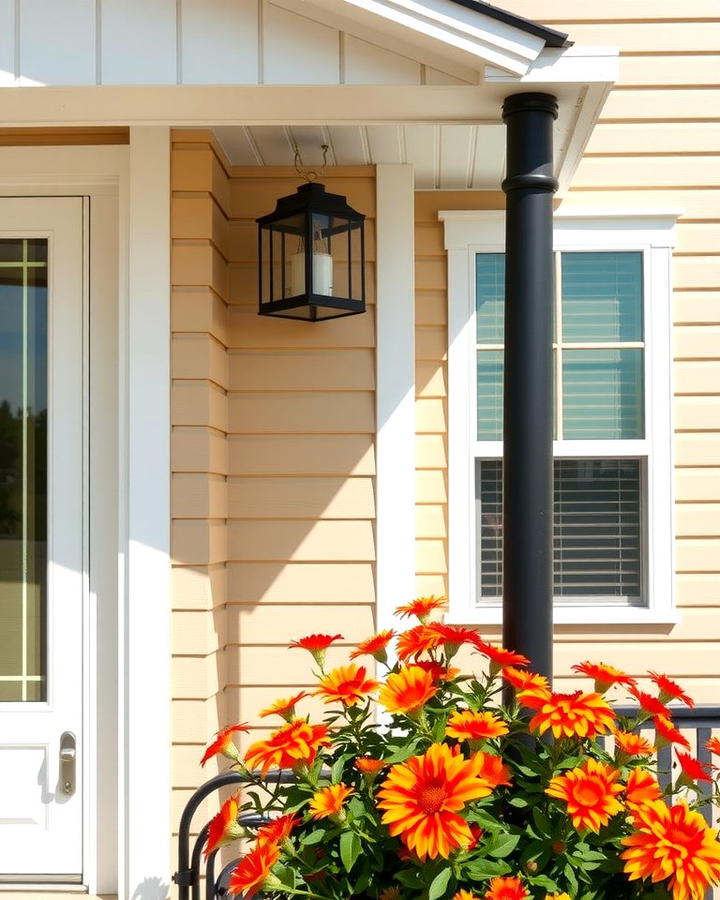 Beige Clapboard with Black Metal Accents - 30 beige and black house exterior ideas