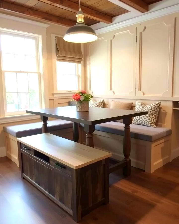 Bench Seating with Hidden Storage - 30 Dining Room Storage Ideas