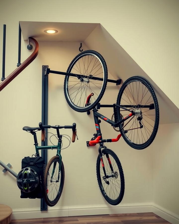 Bike Rack - 25 Under Stair Storage Ideas