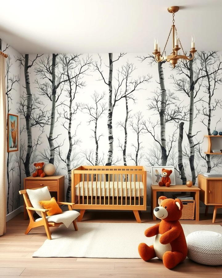 Birch Tree Wallpaper - 25 Woodland Nursery Ideas