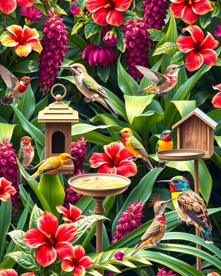 Bird Friendly Features - 25 Tropical Garden Ideas