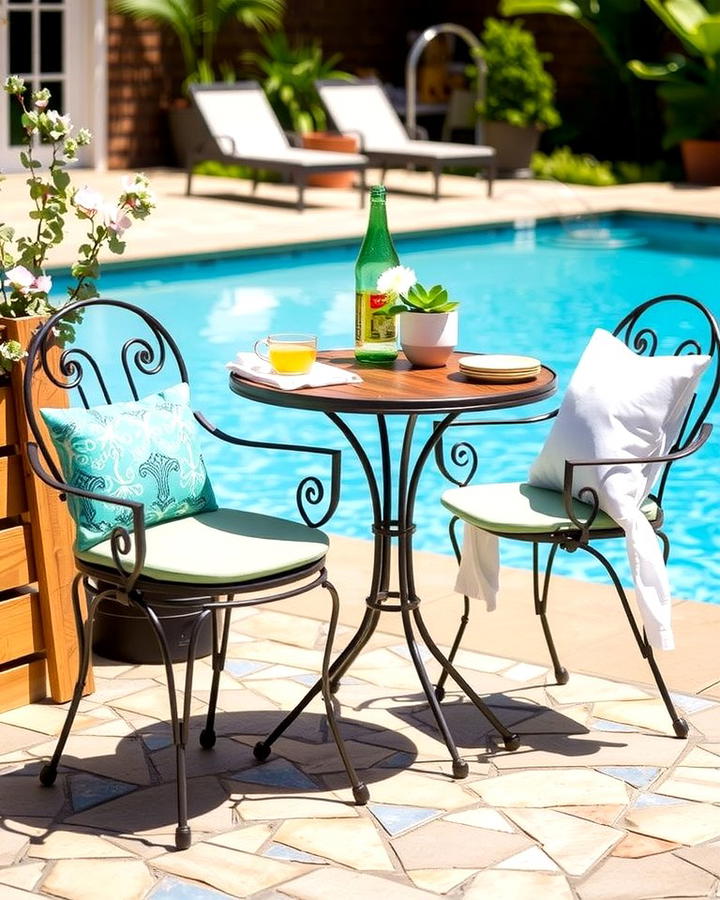 Bistro Sets for Poolside Dining - 25 Pool Furniture Ideas