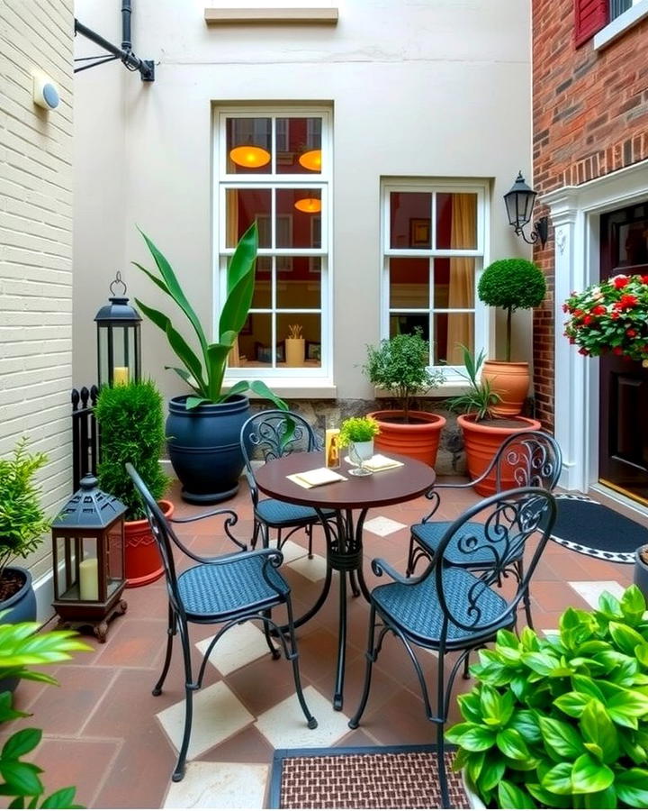 Bistro Style Dining Area - 25 townhouse patio ideas