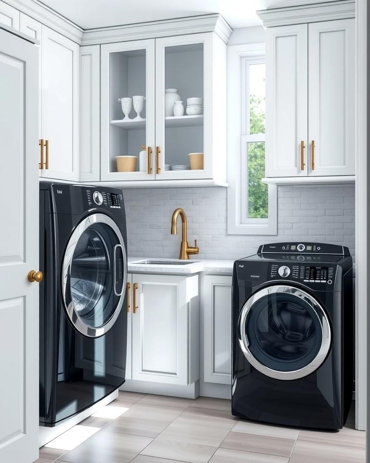 Black Appliances for a Cohesive Look 2 - 30 black laundry room ideas