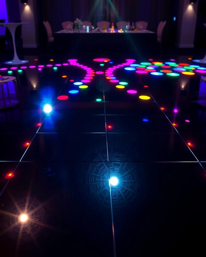 Black Dance Floor - 30 Black-Themed Wedding Ideas