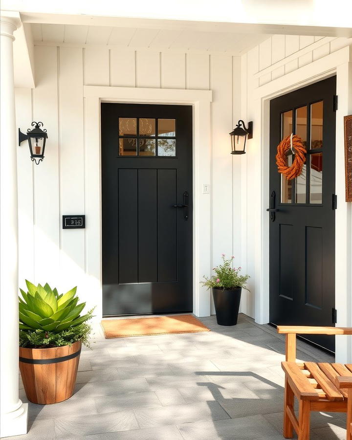 Black Dutch Doors for Rustic Charm - 25 White House Ideas With Black Doors