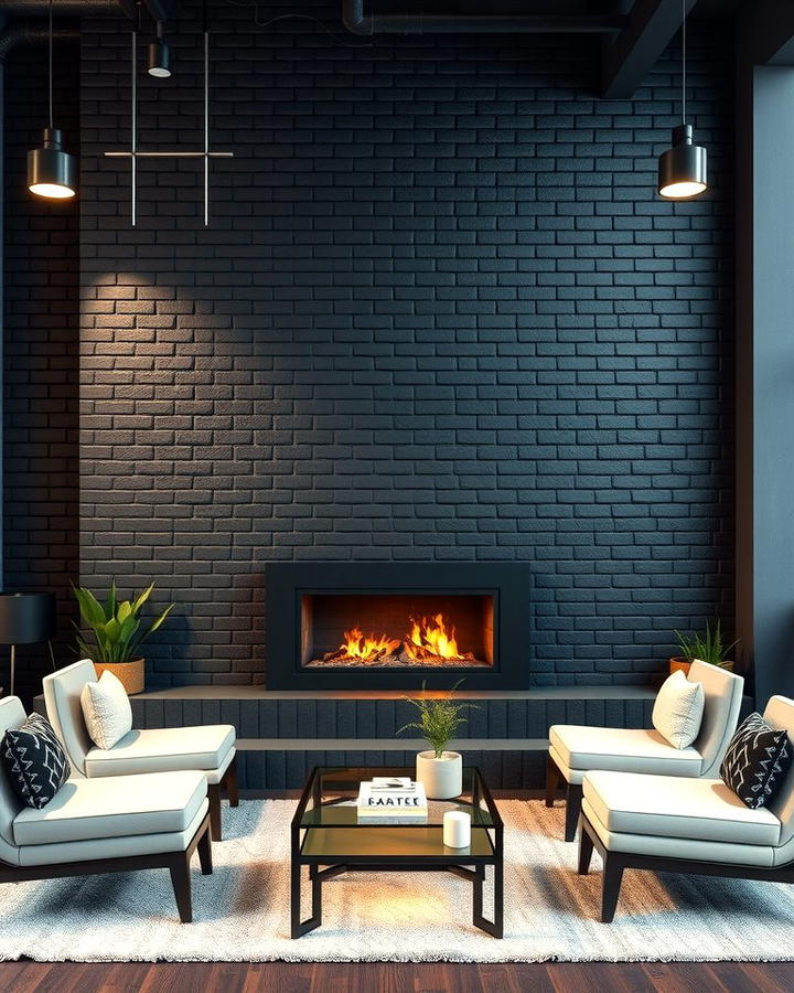 Black Fireplace Wall - 30 Fireplace Wall Ideas