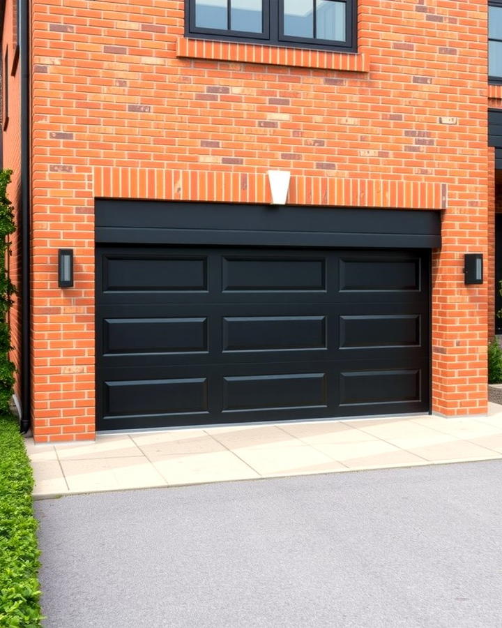 Black Garage Doors for a Bold Statement - 25 Red Brick House with Black Trim Design Ideas