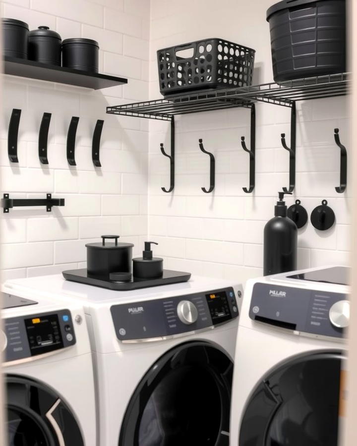 Black Laundry Room Accessories - 30 black laundry room ideas