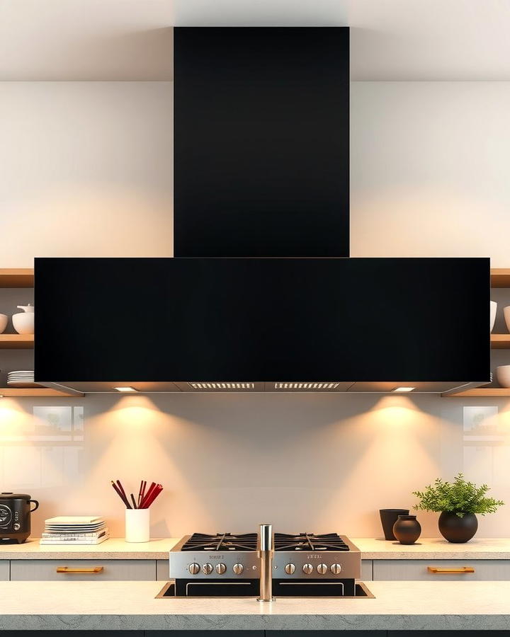 Black Matte Range Hood - 25 Range Hood Ideas