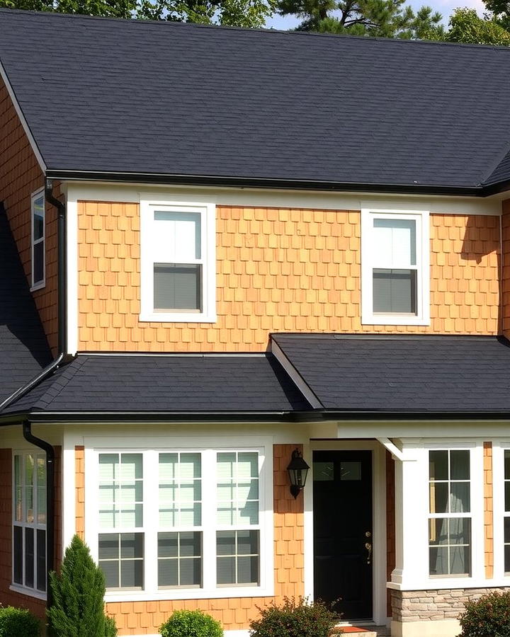 Black Roof with Cedar Shingles - 30 Exterior Home with a Black Roof Ideas