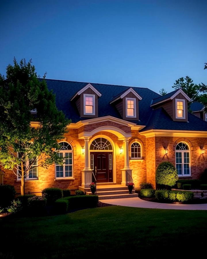 Black Roof with Exterior Lighting - 30 Exterior Home with a Black Roof Ideas