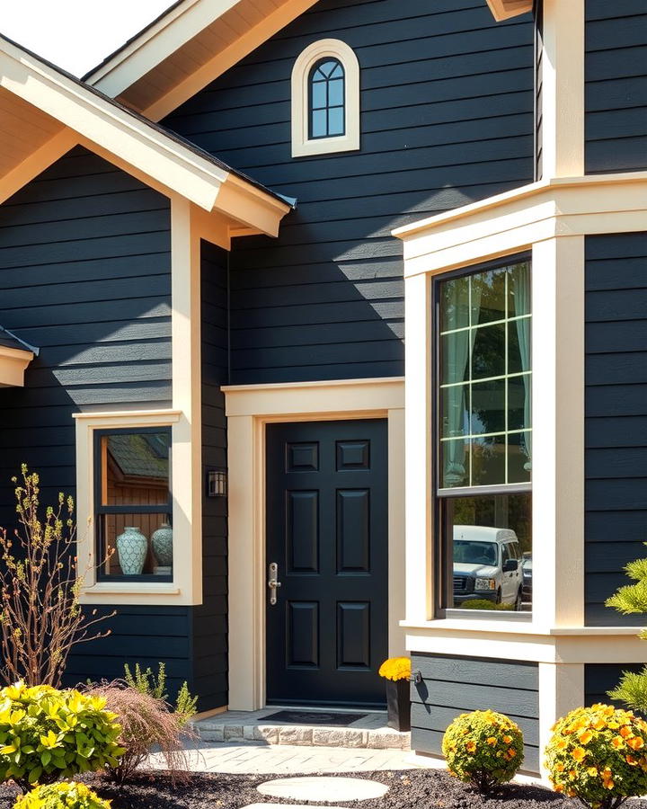 Black Siding with Beige Trim - 30 beige and black house exterior ideas